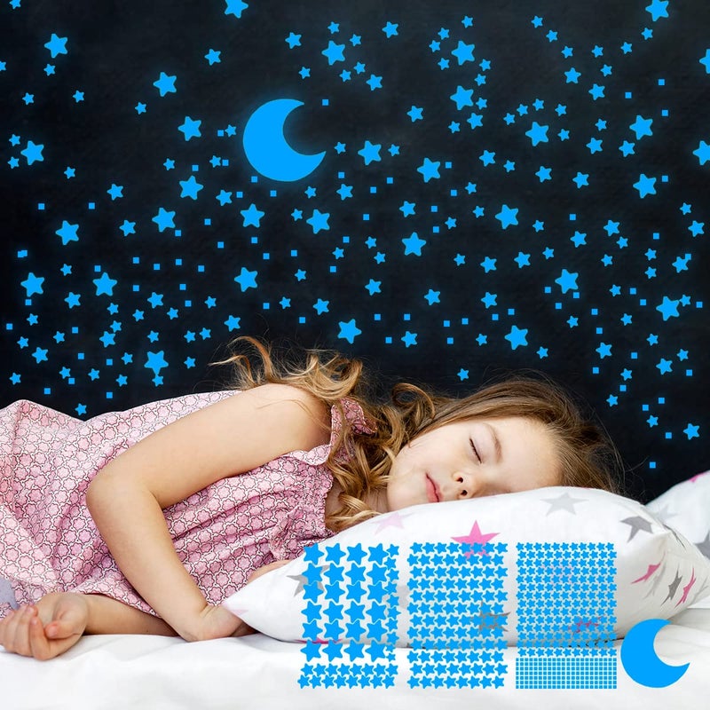 GLOCARNIVAL Glow in The Dark Stars Decals Decor for Ceiling, Starry Sky Shining Decoration Perfect for Kids Bedroom Bedding Room Gifts - Image 1